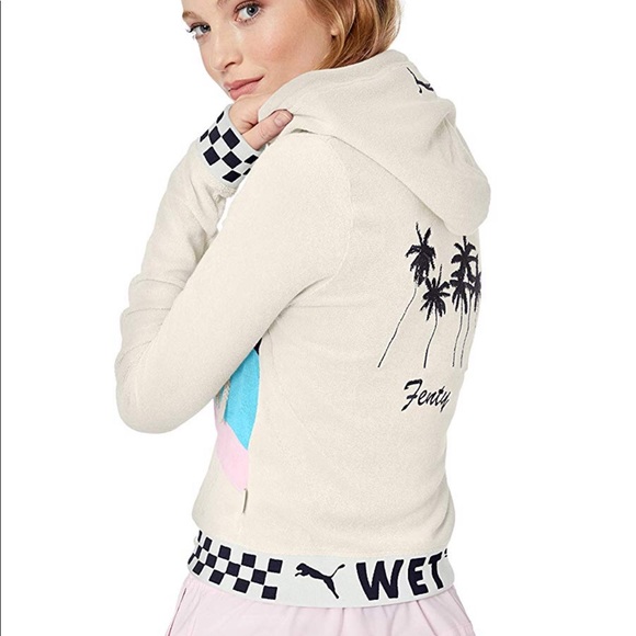 FENTY x PUMA TERRYCLOTH ZIP-UP RACING HOODIE - Picture 3 of 6